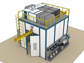 Роботизированная камера окраски для металлоконструкций