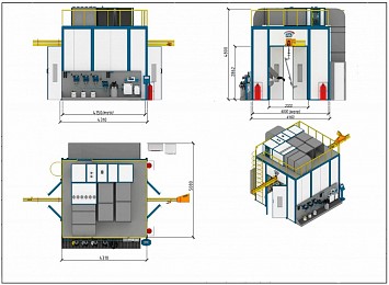 Роботизированная камера окраски для металлоконструкций